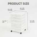 White 6-Tier Scrapbook Rolling Storage Cart with Drawers