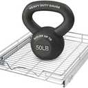 HOLDN’ STORAGE Pull Out Cabinet Organizer, Heavy Duty Caddy  -17”W x 21”D - Requires At Least 18-1/4” Cabinet Opening, Steel Metal Cabinet Drawers Slide Out, Chrome