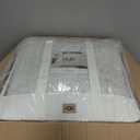 UGG King Size Comforters Set, Faux Fur Extra Soft Comforter Set King, Oversized Fluffy Reversible Cream Micromink Bedding with 2 Zipper Pillow Shams, Luxury White Bed Decor, Snow, Alondra