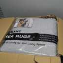 10x14 Area Rugs Living Room: Washable Boho Large Neutral Vintage Soft Rug Stain Resistant Distressed Farmhouse Non-Slip Indoor Floor Carpet for Bedroom Nursery Kids Office Dining Room- Beige Blue