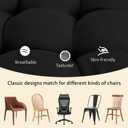 ELFJOY 4 Pack Chair Cushions for Dining Chairs 17x17 inch Seat Cushions for Kitchen Chairs Soft and Comfortable Square Chair Pads with Ties, Black