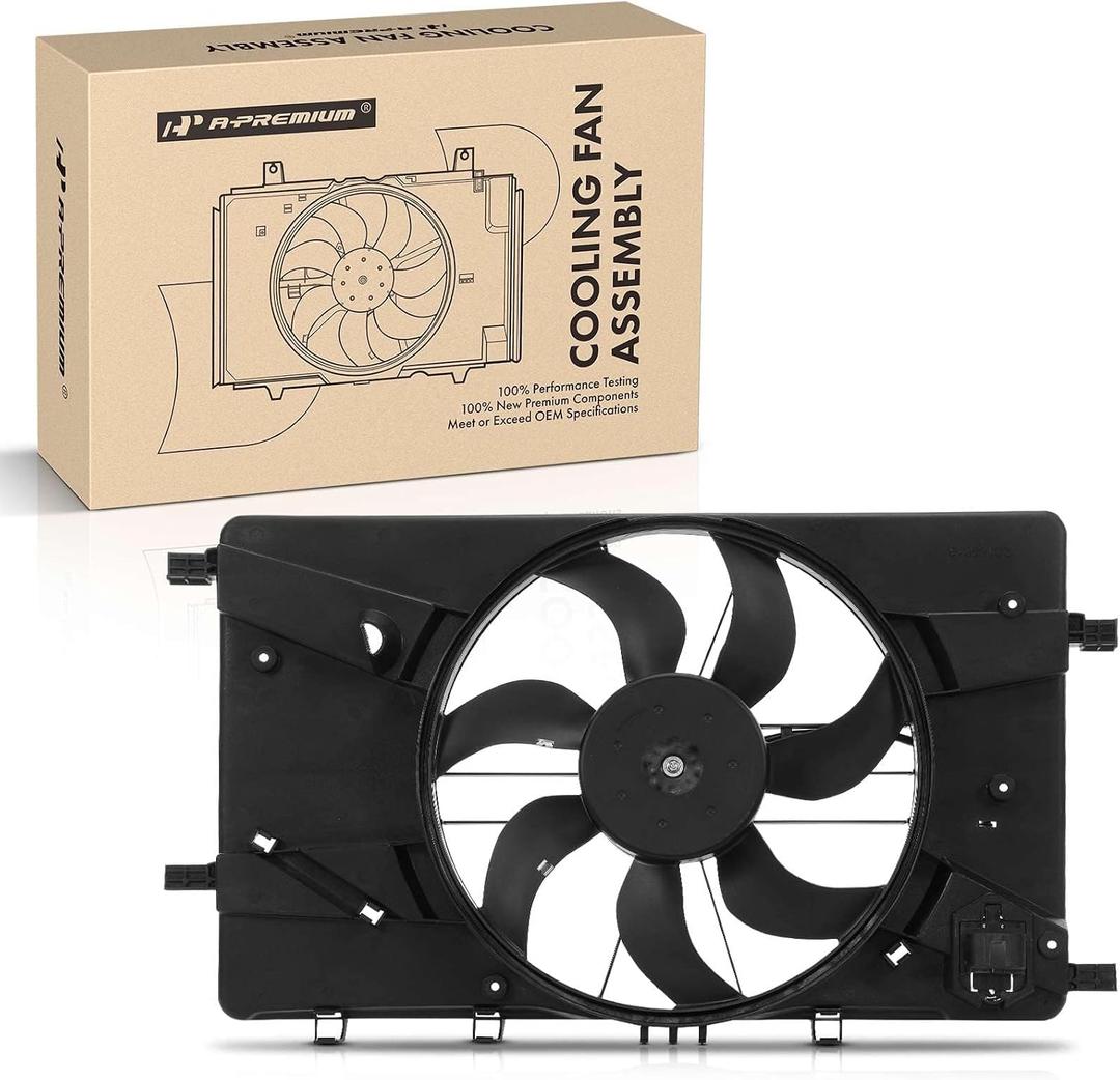 A-Premium Engine Radiator Cooling Fan Assembly Compatible with Select Chevrolet & Buick Models - Cruze 2011-2016, Cruze Limited 2016, Verano 2012-2017 - Replace# 13368577, 13289627