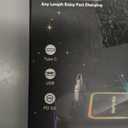 4 in 1 Retractable Car Charger with Starry Light,69W USB-C Fast Car Charger, for iPhone 17/16/15/14/13/12/11, Android,Pixel,Cigarette Lighter Charger (Grey, for Lightning+USB-C)