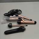 Lopeie 5 in 1 Curling Iron with Thermal Brush and 4 Interchangeable Ceramic Barrels(1/2 to 1 1/2 inch), Curling Wand Set with Flat Iron, Fast Heating, Dual Voltage Hair Curler, Mothers Day Gifts
