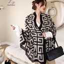 Shawl Scarf For Women Lightweight Scarves Floral Pattern Formal Evening Dressesformal Shawl Summer Wraps (Black)