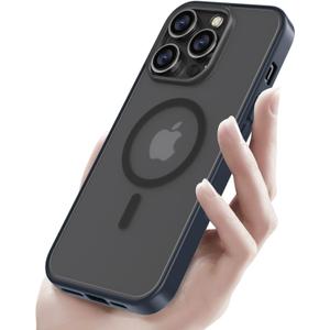Gatita Magnetic Blue Translucent Case for iPhone 14, Slim Shockproof Matte Case for iPhone 14, Frosted Phone Case Compatible w Magsafe for iPhone 14 6.1" (Y2022) - Blue Translucent