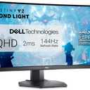 Dell S3422DWG Curved Gaming Monitor - 34 Inch 1800R Curved Screen with 144Hz Refresh Rate, WQHD (3440 x 1440) Display, HDMI, DP to DP 1.4 Cable, AMD FreeSync - Black