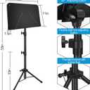Sheet Music Stand, 1/2/3 Pack Adjustable Music Stand for Sheet Music, Music Sheet Stand Portable Folding with Carry bag Clip Holder for Guitar, Ukulele, Violin Players(Standard Version, 1 Pack)