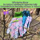 Kids Gardening and Garden Gloves for Toddler,Children's Yard Work Glove,Gift,Cute Pattern,Age3-8 (Large)