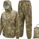 LOOGU Men's Rain Suit - Rain Gear for Men Waterproof, Lightweight Rain Coat, Breathable Mens Rain Jackets Hood and Pants