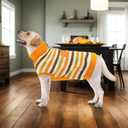 Thanksgiving Dog Sweater Pet Pumpkin Turkey Clothes Costume Cat Stripe Turtleneck Knitwear Shirt Pullover Dog Puppy Thanksgiving Clothes for Small Medium Large Dogs Cats 4XL