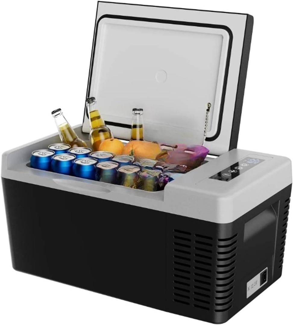 18QT(17L) Portable Refrigerator Fridge,-4~50,Mini Fridge With 12/24V DC & 110-240V AC,Electric Cooler,Black