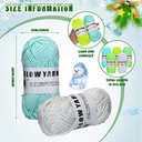 WILLBOND 5 Rolls Glow in The Dark Magic Yarn Luminous Neon Crochet Yarn for Crocheting DIY Knitting Glow Fingering Sewing Supplies for Crafts Sewing Party 54.7 yd Per Roll (Classic Colors)