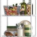 HOMEFORT 5-Shelving Unit, Adjustable Wire Shelving, Metal Wire Shelf Rack Organizer for Kitchen, Pantry, Closet, Bathroom, Laundry, White,21" W x 11" D x 53" H