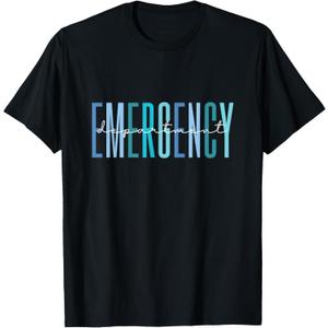 ER Nurse Emergency Department Emergency Room Healthcare T-Shirt (Black, XL)