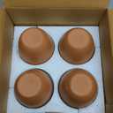 Hakan Kapadokya 16.9 oz, 4 Pcs, Handmade Pottery Mug Set of 4, Clay Cups for Beverages, Earthenware Flower Pot, Unglazed Clay Bowls, Drinking Cups for Decoration