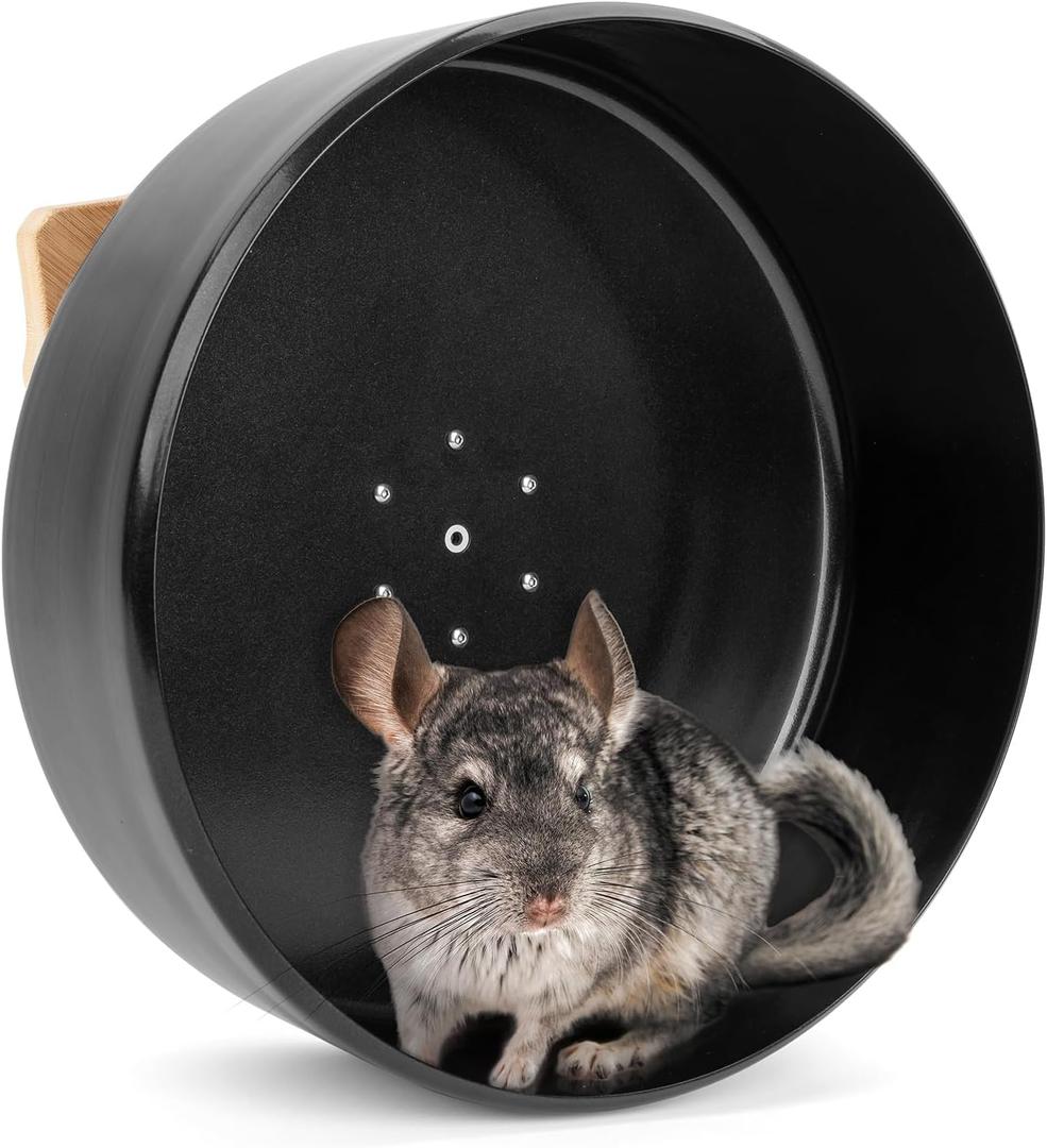 Niteangel Silent Chinchilla Exercise Wheel - 13.8'' Large Activity Running Small Animal Wheel for Chinchilla Degu or Other Similar-Sized Pets