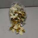 WILLBOND 36 Pieces Christmas Poinsettia Glitter Faux Flowers Christmas Artificial Flowers Tree Ornaments Topper Xmas Decorations(Gold)