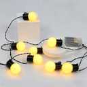 imprsv Battery Operated String Lights for Marquee Light Up Letters Numbers LED 8-Bulb Yellow Indoor Outdoor Warm Yellow Light Bulbs Bedroom Wall Christmas Decor Wedding Birthday Party Decorations