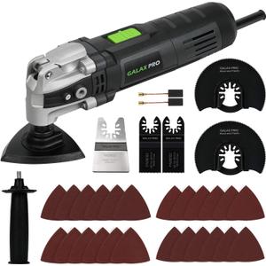 GALAX PRO 3.5A 6 Variable Speed Oscillating Multi Tool Kit with Quick Clamp System Change and 30pcs Accessories, Oscillating Angle:4 for Cutting, Sanding, Grinding