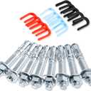 23 Pcs Lift Install Kit Car Lift Installation Install Kit Including 3/4" x 5. 5" Wedge Anchor Bolts, and 1/4" 1/8" 1/16" Leveling Shim for 2 Post Lifts