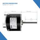 W51-14CJA1-02 Condenser Fan Motor 1/4 HP 208-230V 1075RPM Replaces FSE1026SV1 WG840728 D7909 D909 51-23054-11 Reversible Rotation 1.4A 48 Frame with 10uf Capacitor