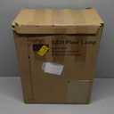 Rattan Floor Lamps for Living Room, Boho Standing Lamps with White Rattan& Linen Double Shades, Arc Lamps Floor Standing with 9W Bulb, Foot Switch, Gold Bohemian Floor Lamps for Bedroom, Office-Drum