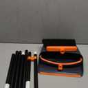 Broom and Dustpan Set for Home, JEHONN Long Handle Lightweight Indoor Broom Set Heavy Duty, Upright Standing Dust Pan with Comb Teeth Store Sweep Set for Room Kitchen Office Lobby (Black)