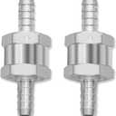 3 x 2PCS 5/16" 8mm Non Return One Way Aluminium Alloy Car One-Way Inline Check Valve for Petrol Diesel Fuel Oil Water