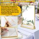 TonGass 12-Pack 5"x7" Gold Acrylic Picture Frames 3mm Gold Border Wedding Table Number Holders, Clear Double-Sided Acrylic Sign Holders for Weddings, Banquets, Parties, Centerpieces
