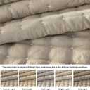 WDCOZY Beige King Size Quilt Bedding Sets with Pillow Shams, Tan Cream Lightweight Bedspread Coverlet, Quilted Blanket Thin Comforter Bed Cover, All Season Summer Spring, 3 Pieces, 104x90 inches