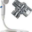 Rinse Ace Snap 'N Spray Quick-Connect and Detachable Shower Hose with On/Off Sprayer, White, 6-Foot