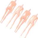 4Pcs Plastic Flexible Rotation 12 Moveable Joints Doll Toy Rotatable Nude Doll Body Toy Female Figure Naked Body Dolls for DIY Dolls