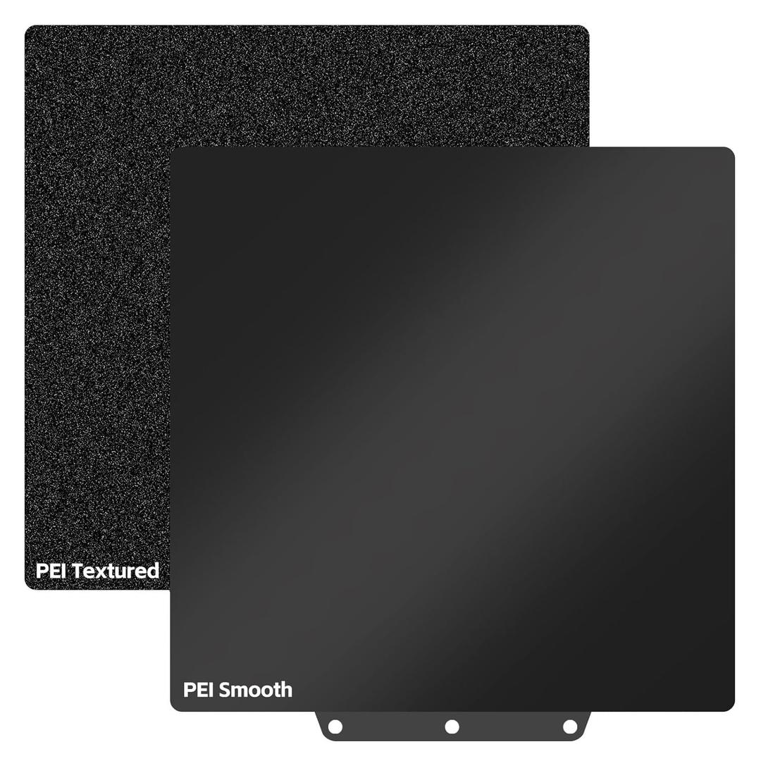 PEI Build Plate 235mm for Flashforge Adventurer 5M / AD5X,Double Sided Smooth/Textured PEI Sheet Flexible Spring Steel Printing Bed Compatible with Flashforge Adventurer 5M /5M Pro /AD5X 3D Printers