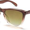 Retro Square Big Sunglasses for Women & Men Trendy Oversized Classic Shades with UV400 Protection Unisex Frame (Brown Gradient)