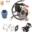 GY6 125cc 150cc Carburetor for 4 Stroke Scooter Moped 152QMJ 157QMI with Intake Manifold Air Filter kit