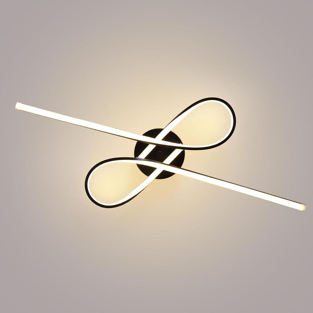 Modern LED Ceiling Light Fixture, Adjustable Brightness, dimmable with Remote Controller, Bedroom Lights, Embedded Ceiling Chandelier, Suitable for Bedroom, Living Room, Office, Dining Room