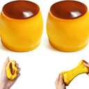 2PCS Crunchy Squishy Stress Ball, Caramel Pudding Stress Ball Squishy, Portable Handheld Sensory Toy, Ideal Anxiety‑Relief Gift for Adults, Cute Realistic Food-Desk Stress Relief