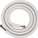 Mini Split Line Set 1/4" & 3/8" Insulated Copper Aluminum Line Set -16FT Copper Aluminum Pipes,Mini Split Air Conditioner (1/4+3/8)