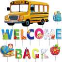 Back to School Yard Signs - 15 Pcs Welcome Back to School Sign, 47.2 x 27.6 inches