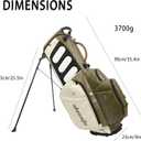 14-Way Golf Stand Bag, PU Leather Golf Bag with Full-Length Dividers