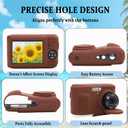 Case for Kodak PIXPRO FZ45, Soft Silicone Digital Camera Case with Charm Wrist Strap and Screen Protector, Lightweight Protector Case with Lens Cover for Kodak PIXPRO FZ45 Accessories (Brown N)