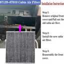 87139-07010 17801-21050 Engine and Cabin Air Filter Combo for Toyota 2009-2019 Corolla 1.8L;2009-2014 Matrix 1.8L;2006-2018 Yaris;Scion 2008-2014 XD;Pontiac 2009-2010 Vibe 1.8L 2008 2009 2010-2018.