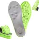Steppers Insoles for Men and Women,4D Cloud Insoles,Memory Foam Insoles,Breathable Massage Cushion Shoe Inserts with Arch Support-Trim to Fit All Shoe Types(1Pair-Green, Men 8-9/Women 9.5-10.5)