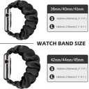 Scrunchie Watch Bands for Women Compatible with Apple Watch 38mm 40mm 41mm 42mm 44mm 45mm, Elastic Scrunchy Replacement Band Soft Stretchy Band For iWatch Series 7/6/5/4/3/2/1/SE