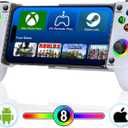 Wireless Mobile Gaming Controller for iPhone/Android, Phone Game Controller Support Phone Case, Colorful Light Hall Joystick, Turbo, Mobile Gaming Gamepad (White)