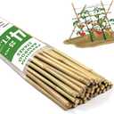 Bamboo Stakes, 4FT Natural Bamboo Garden Stakes, BOVITRO 25Pcs Plant Stakes, Bamboo Sticks for Tomato, Beans, Vegetable and Climbing Plants