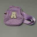 Birthday Gifts for 7 8 9 10 11 12 13 Year Old Girls Small Initial Sling Bag Cross Body Bag Fanny Pack for Girls (Lavender)