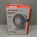 Honeywell QuietSet 5 Oscillating Table Fan, White, HTF337W, Small