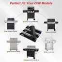 15 Inch Porcelain Grill Heat Shields Replacment for Dyna-Glo DGF510SBP, DGF493BNP, 4 Pack Barbeque Grill Heat Plates for Backyard Grill Replacement Parts BY15-101-001-02, BY13-101-001-13, GBC1460W